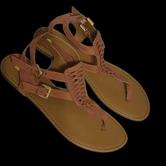 Dusty Red Gladiator Sandals - Picture 5 of 5